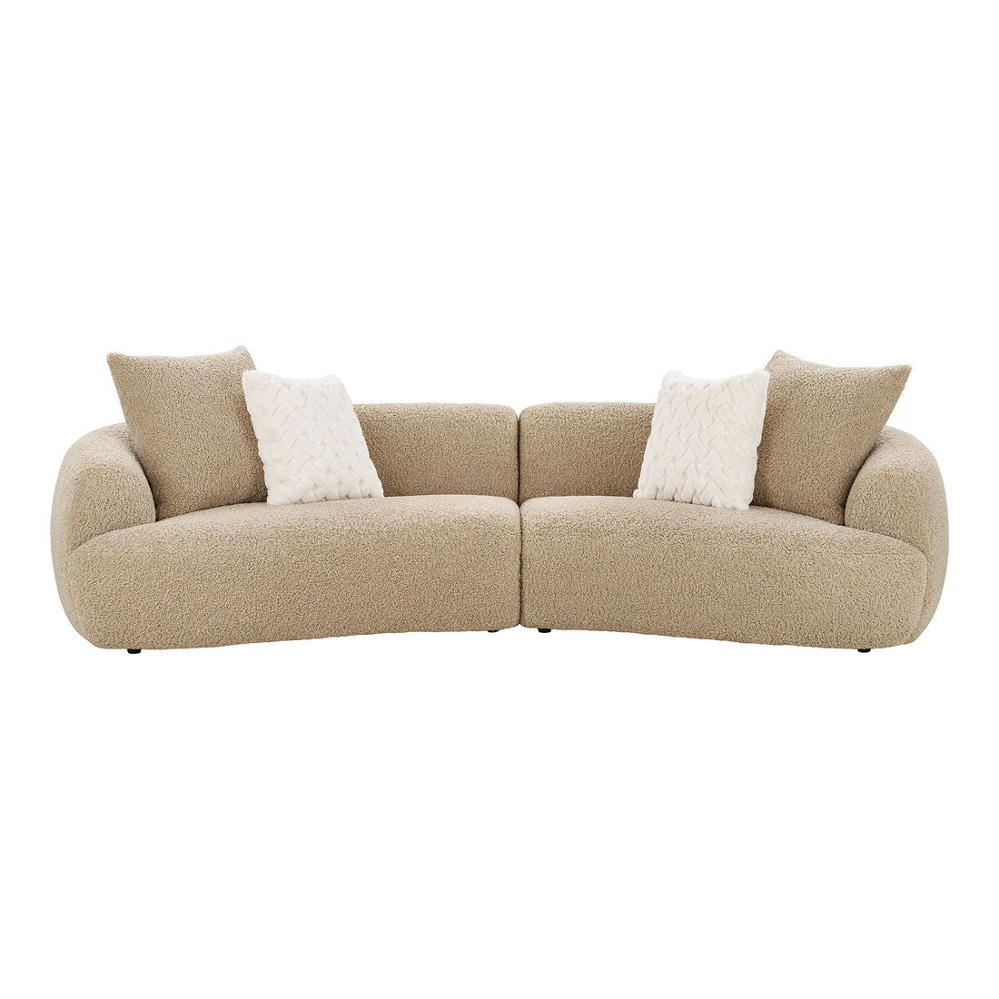 Dali Sofa - Sofa with 4 cushions, light brown