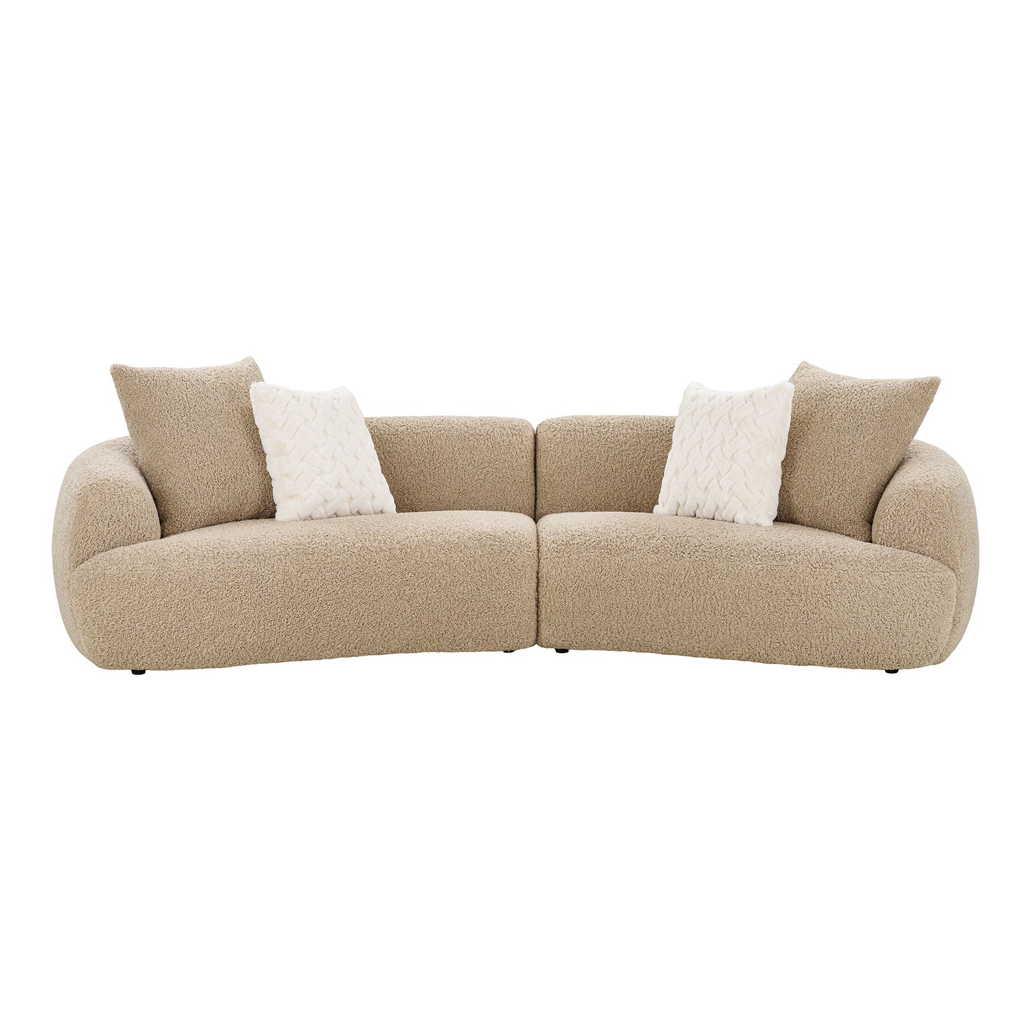 Dali Sofa - Sofa with 4 cushions, light brown
