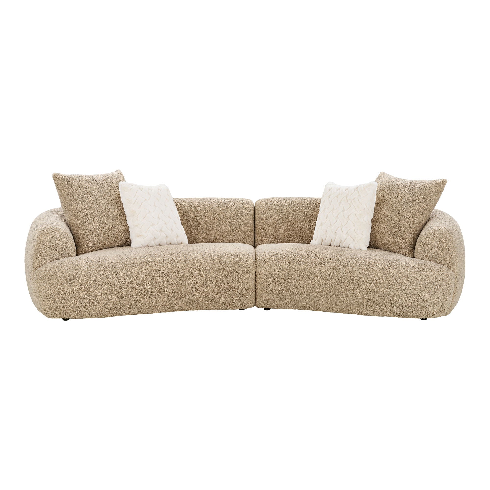 Dali Sofa - Sofa with 4 cushions, light brown