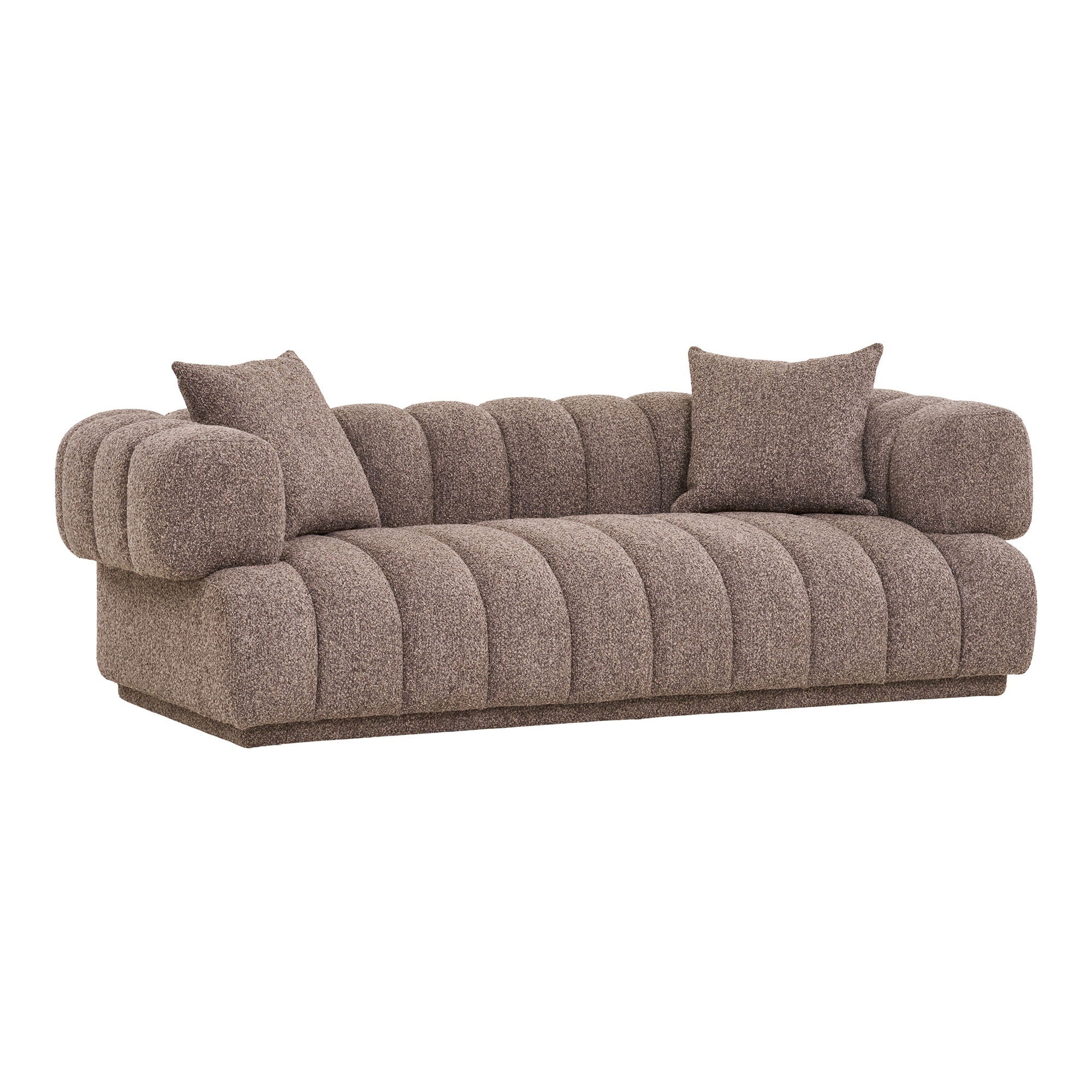 Sofa with 2 pillows, brown, HN1296
