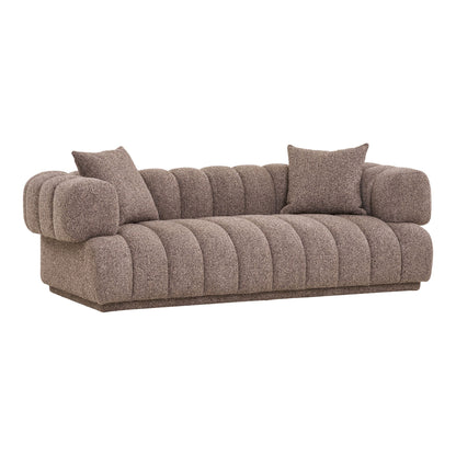 Sofa with 2 pillows, brown, HN1296