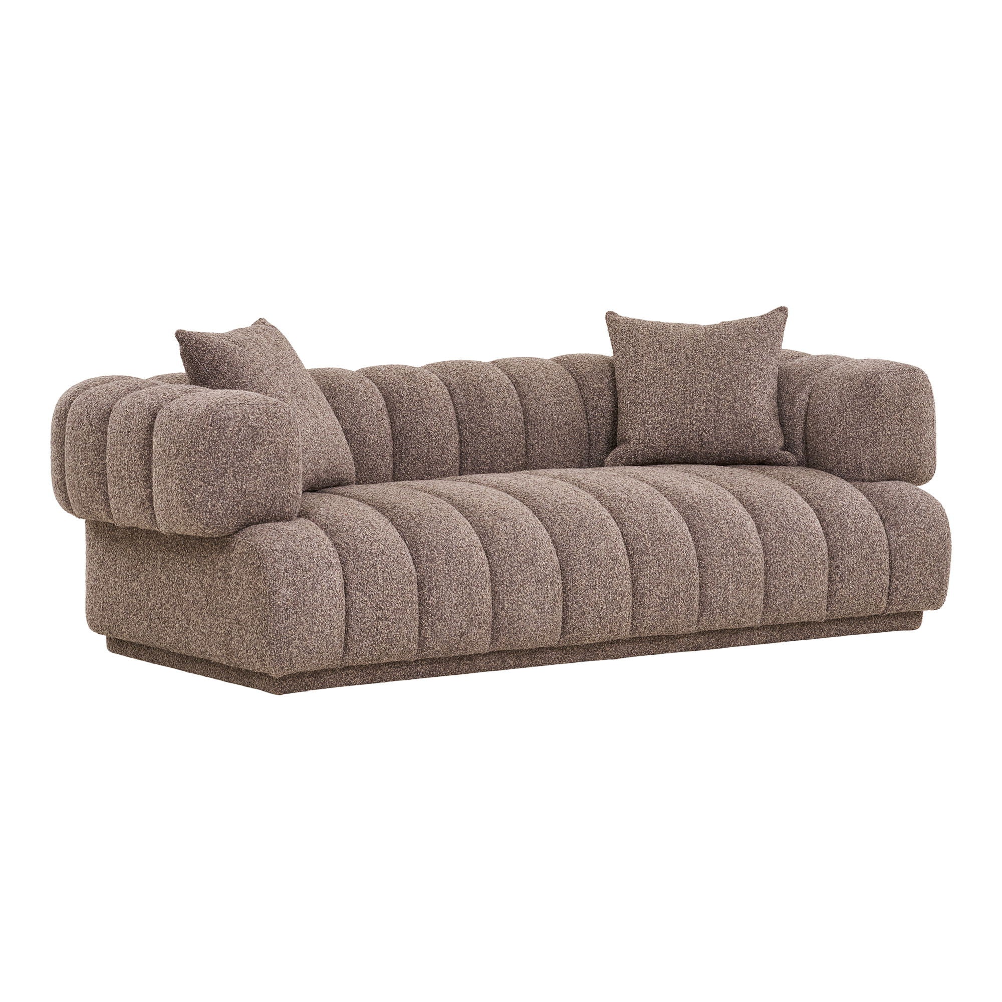 Sofa with 2 pillows, brown, HN1296