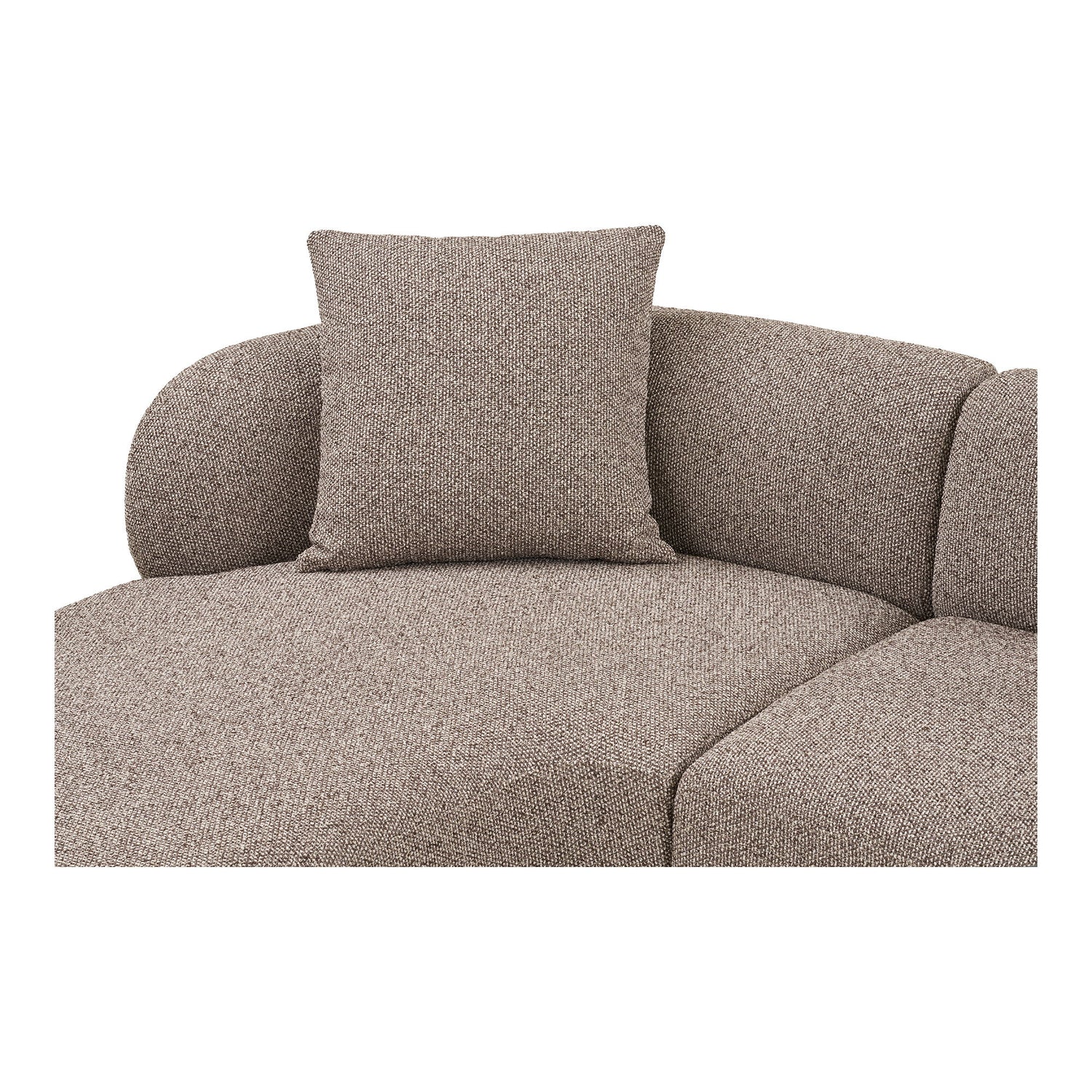Kingston Lounge Sofa with 2 cushions, left-facing, brown