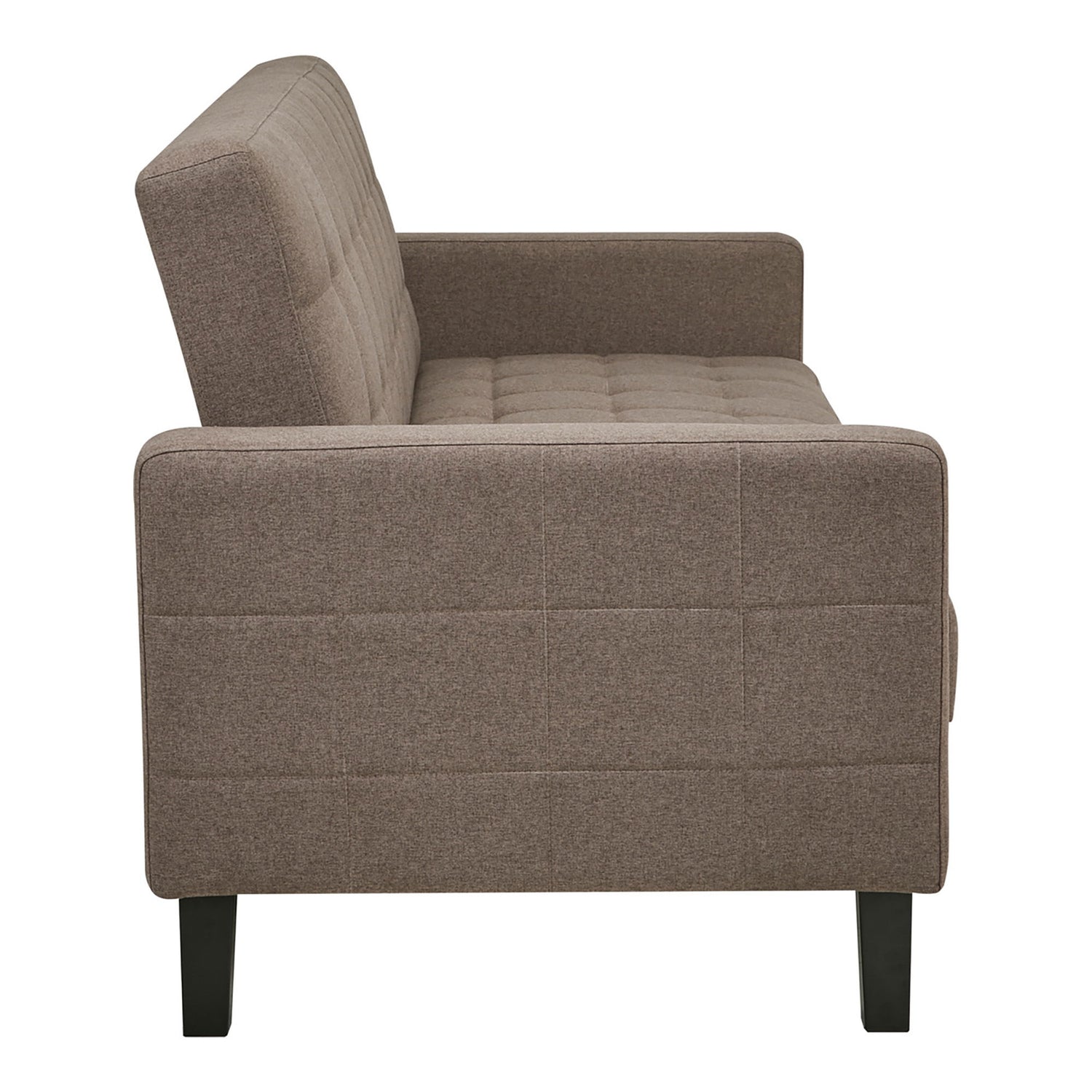 Milton sofa bed - sofa bed with storage, brown, black legs HN1089