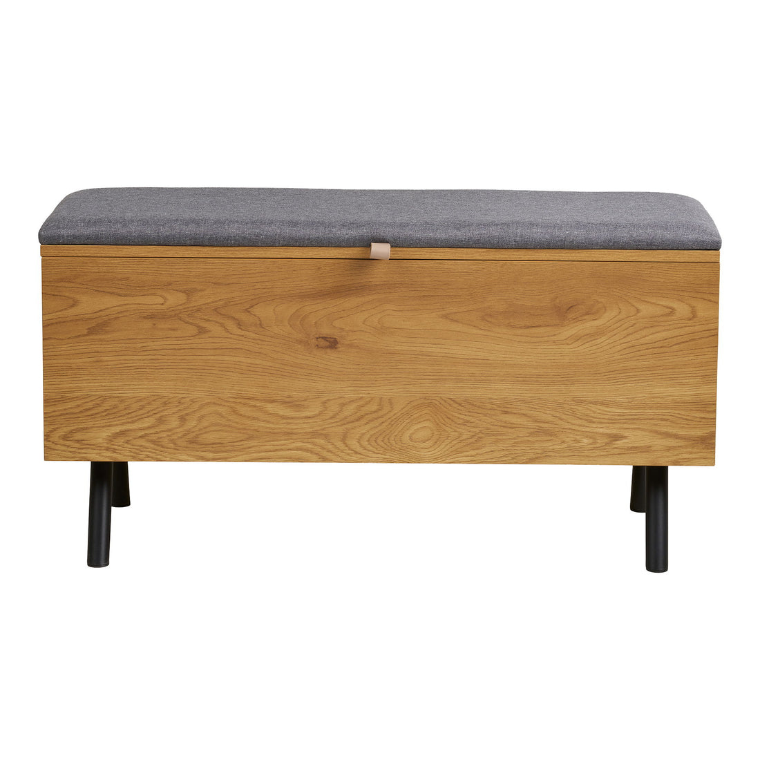 Barco bench with storage - bench with storage, oak look 92x33x48 cm