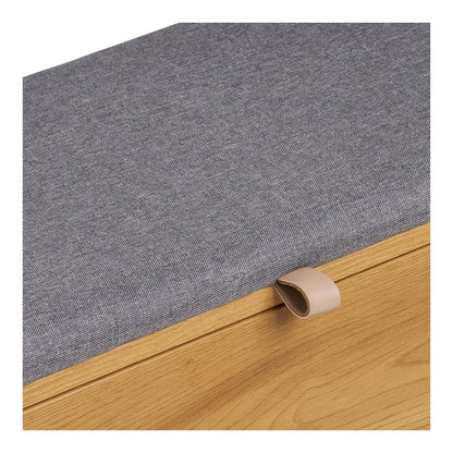 Barco bench with storage - bench with storage, oak look 92x33x48 cm