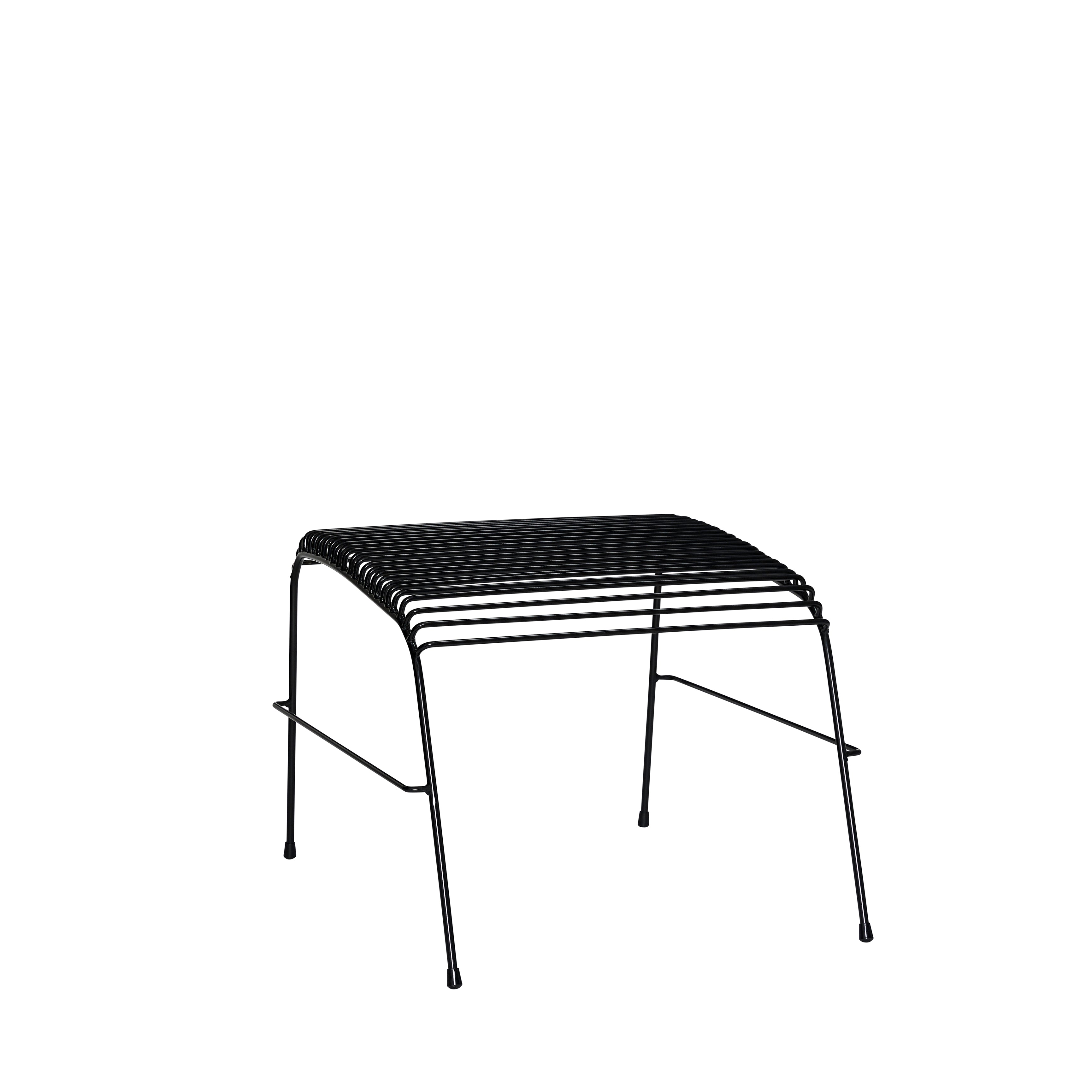 String Footstool Black - 52x52xh42cm