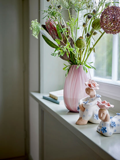 Bloomingville Ennis Vase, Rosa, Glass
