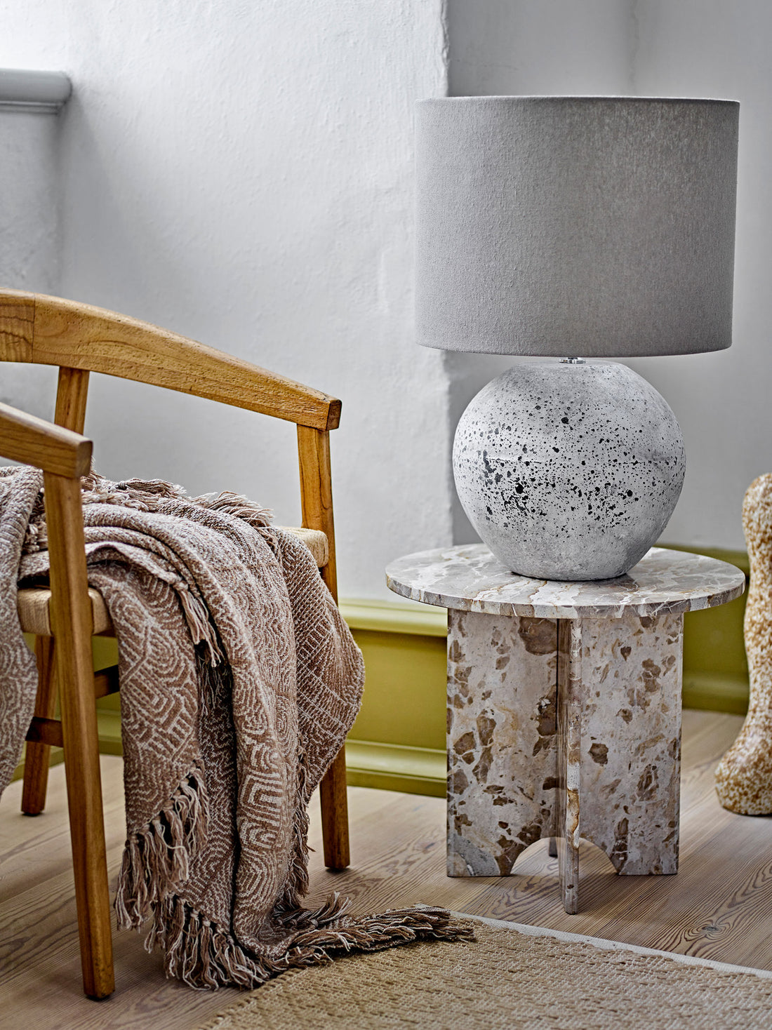 Bloomingville Isedora table lamp, nature, stoneware