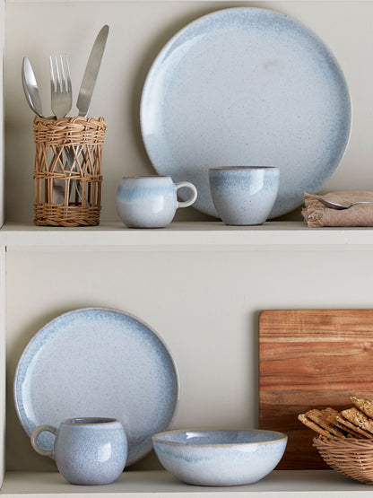 Bloomingville Paula breakfast set, blue, stoneware