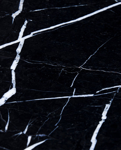 Raw Coffee Table Black/Natural - 80x80xh45cm