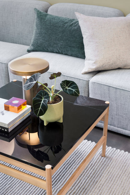 Raw Coffee Table Black/Natural - 80x80xh45cm