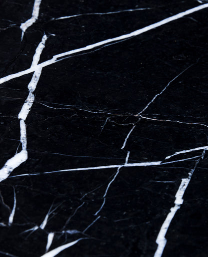 Raw side table black/nature - 60x40xh42cm