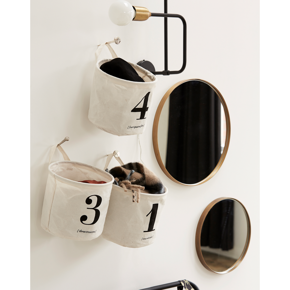 Storage, HD1-2-3-4, black; raw white