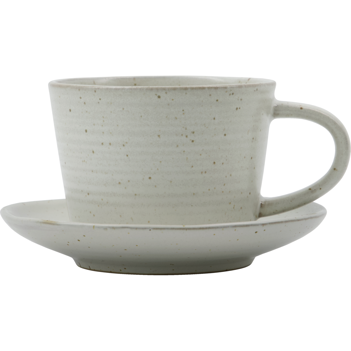Cup with saucer, hdpion, gray; white