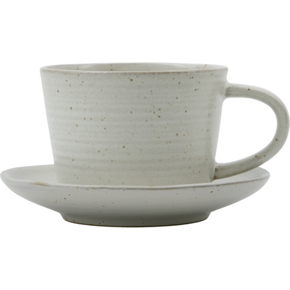 Cup with saucer, hdpion, gray; white