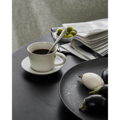 Cup with saucer, hdpion, gray; white