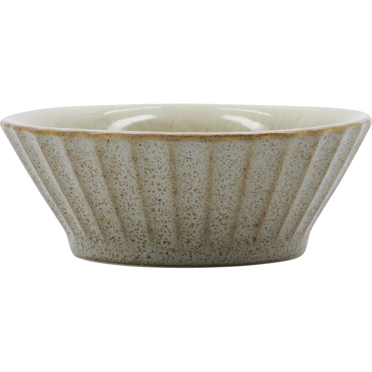 Bowl, hdpleat, gray; brown