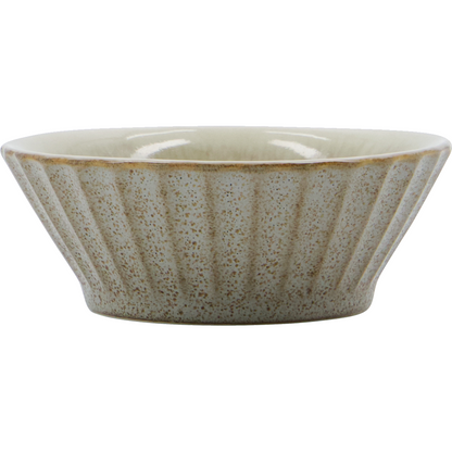 Bowl, hdpleat, gray; brown