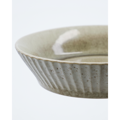 Bowl, hdpleat, gray; brown