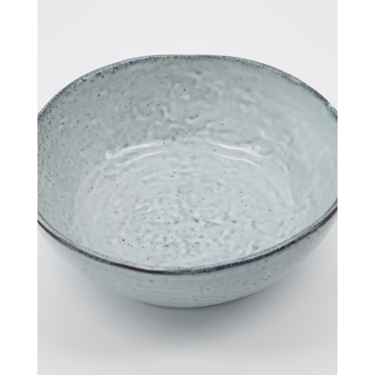 Bowl, hdrustic, gray; blue