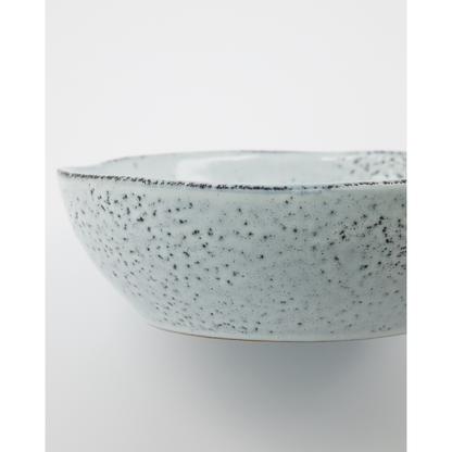 Bowl, hdrustic, gray; blue