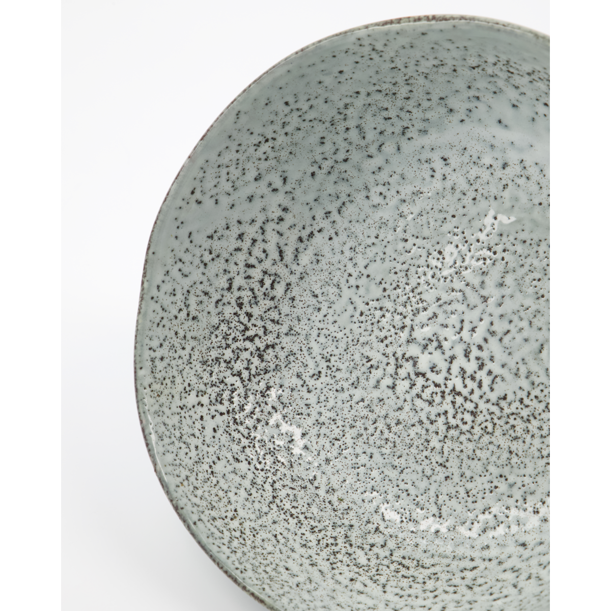 Bowl, hdrustic, gray; blue