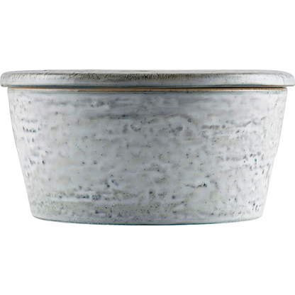 Storage with lid, rustic, gray; blue