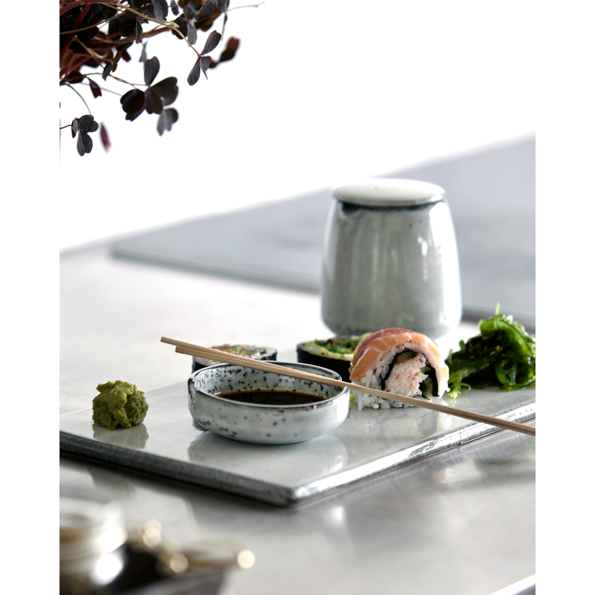 House Doctor - Sushi Plate, Rustic, Gray; Blue