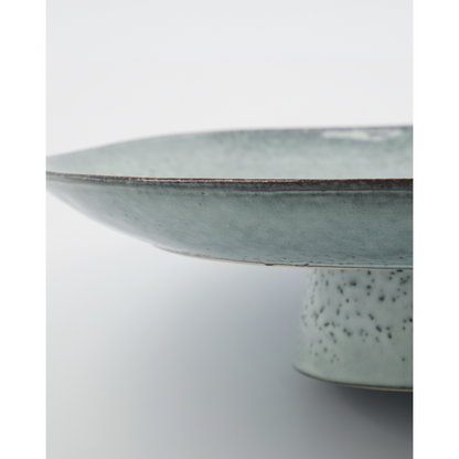 Cake dish, hdrustic, gray; blue