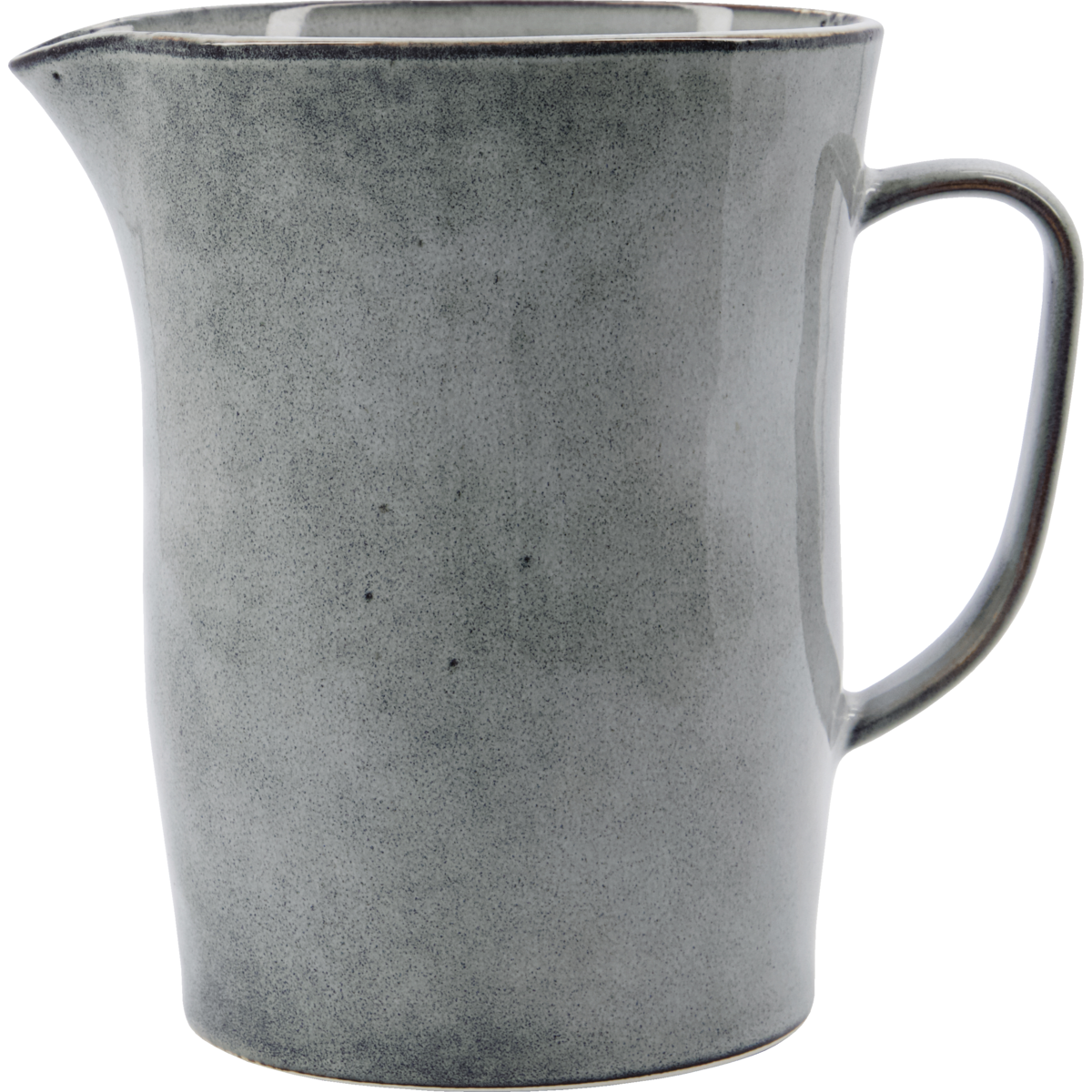 Pitcher, hdrustic, gray; blue