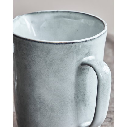 Pitcher, hdrustic, gray; blue