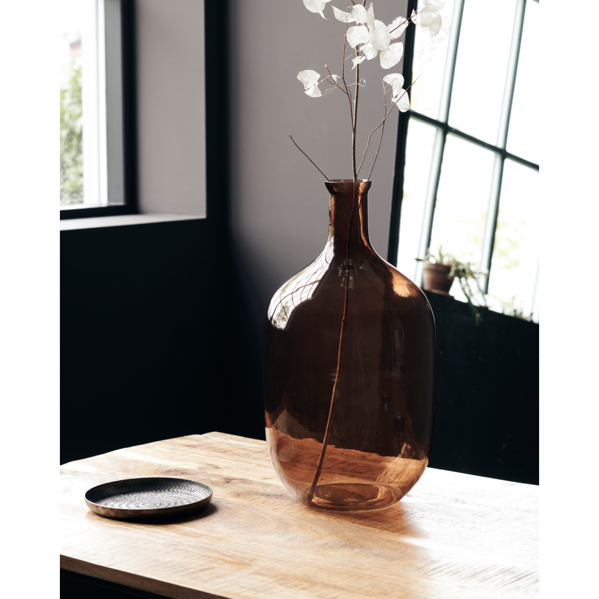 Vase, hdtinka, brown