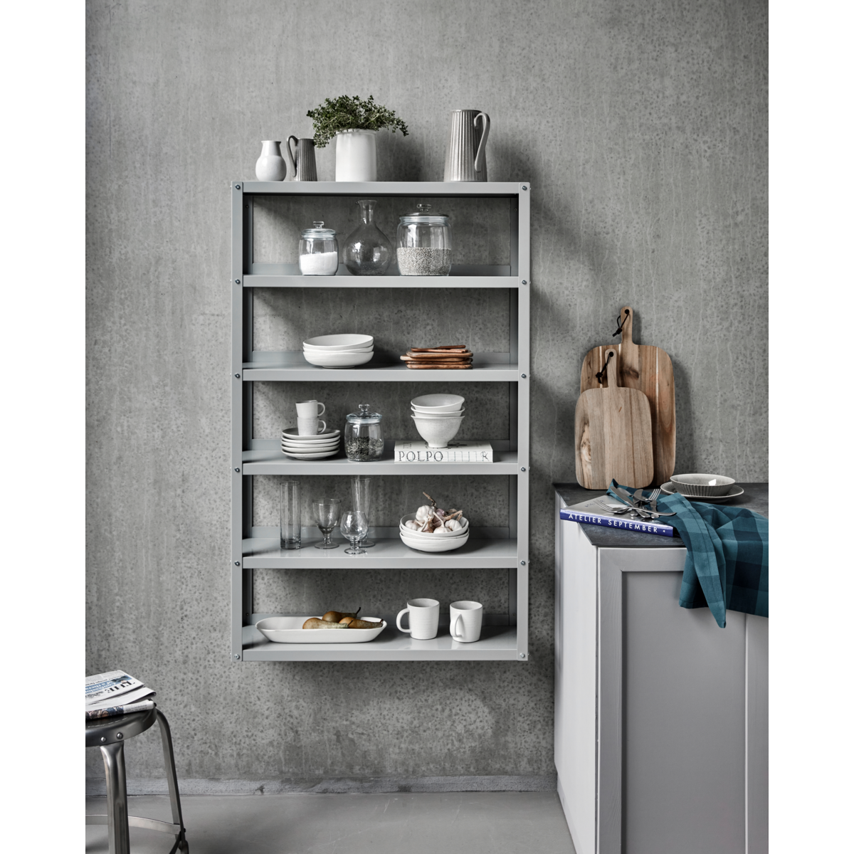 Shelf, Hduse, Light Gray