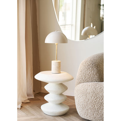 Blackburn side table - side table, fiberclay, white Ø36x45.5 cm