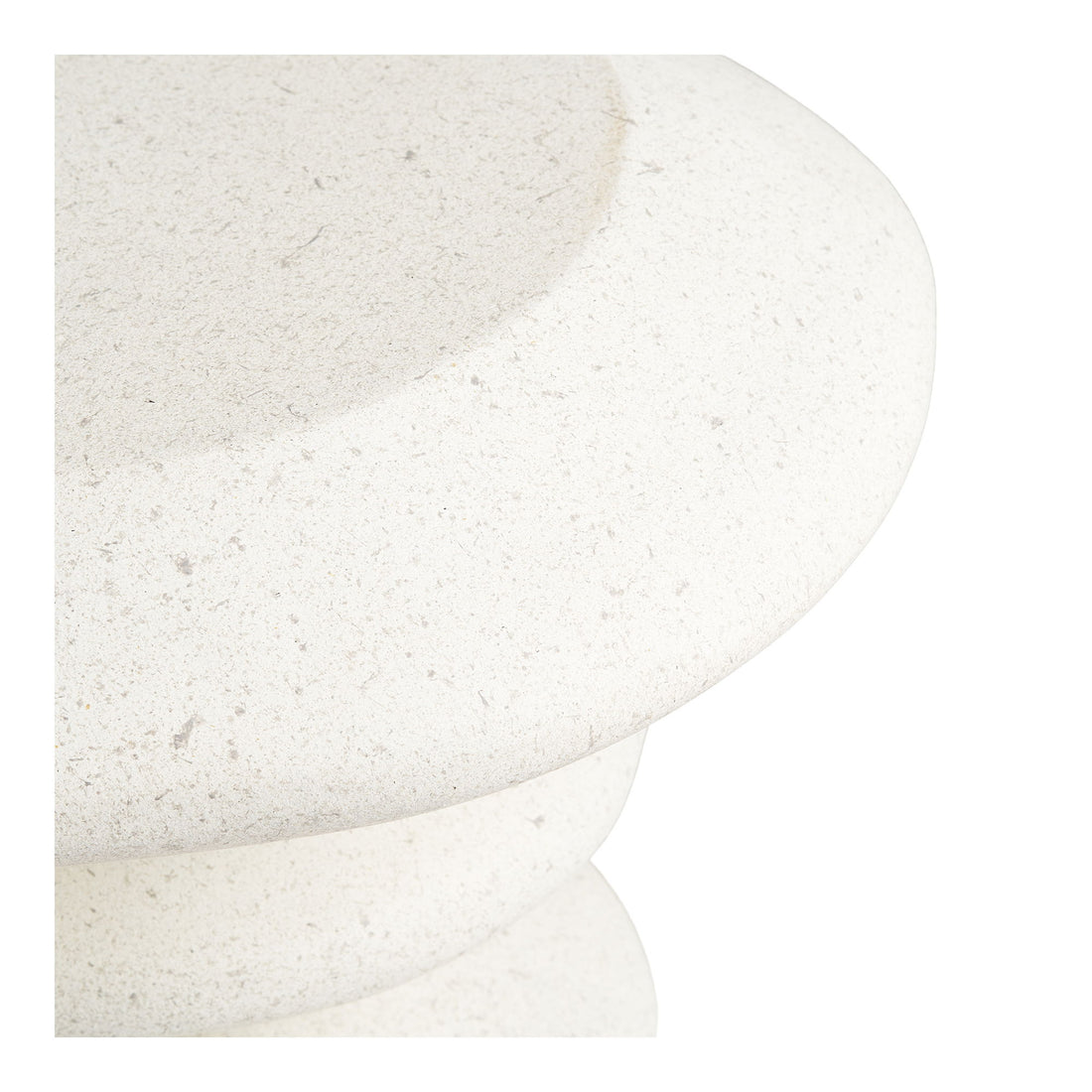 Blackburn side table - side table, fiberclay, white Ø36x45.5 cm