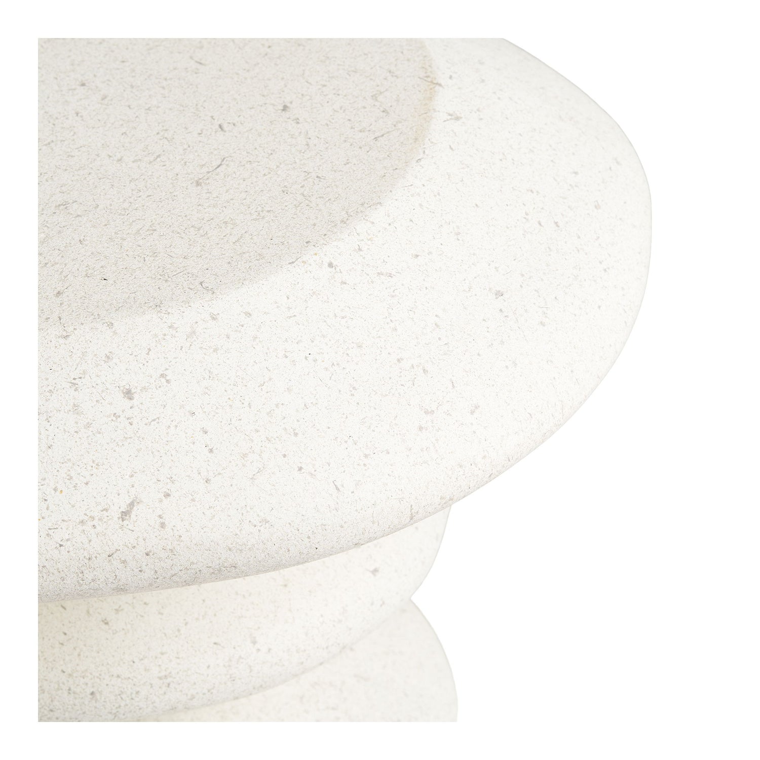 Blackburn side table - side table, fiberclay, white Ø36x45.5 cm