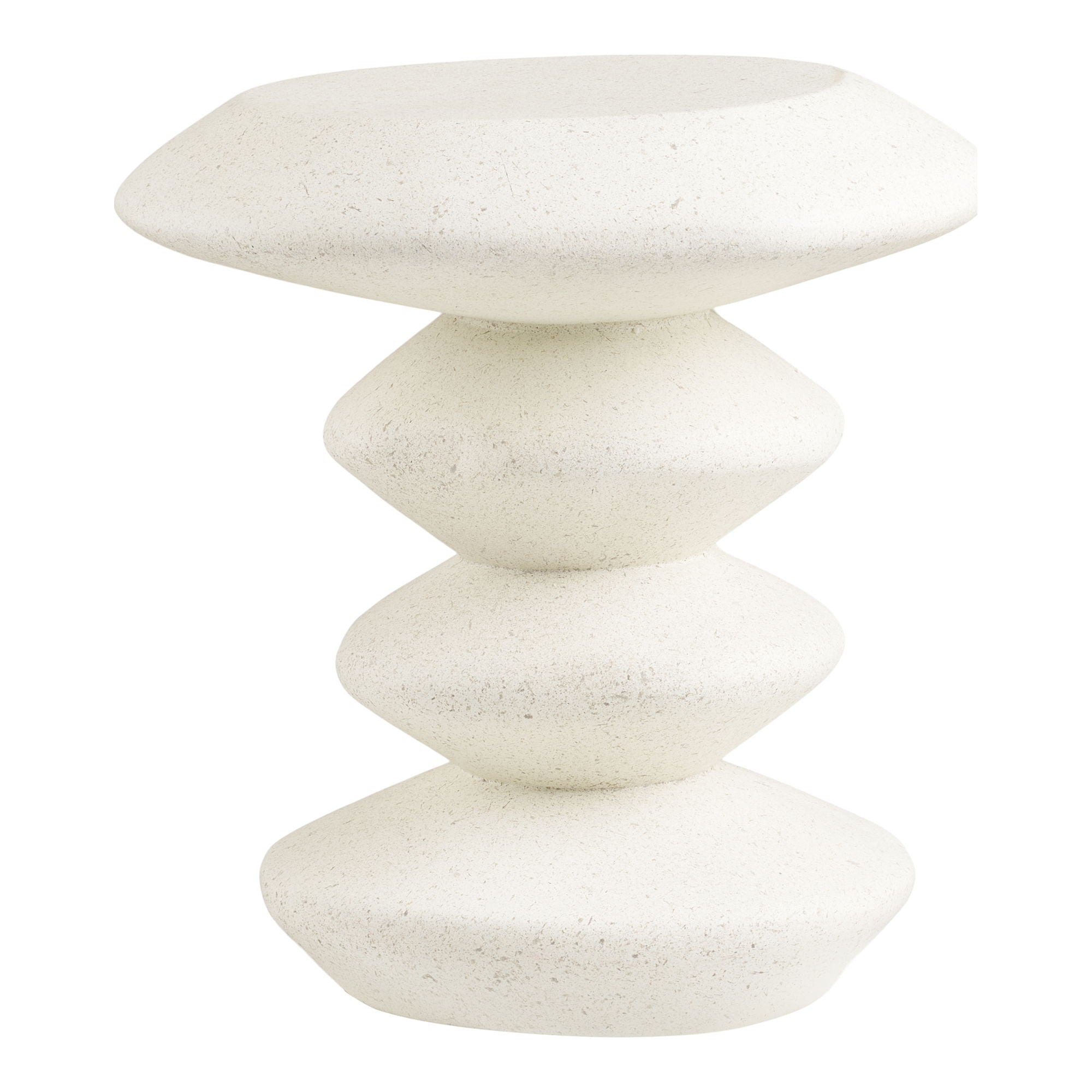 Blackburn side table - side table, fiberclay, white Ø36x45.5 cm