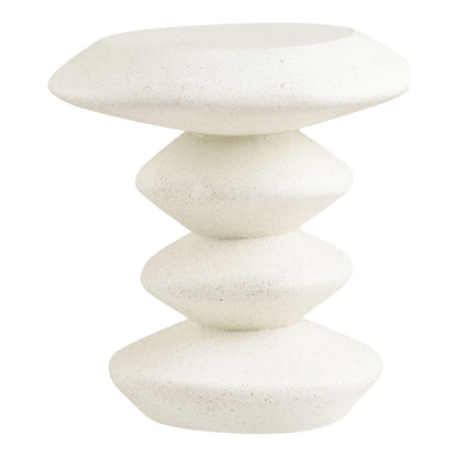 Blackburn side table - side table, fiberclay, white Ø36x45.5 cm