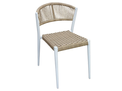 Astrid wicker chair, white