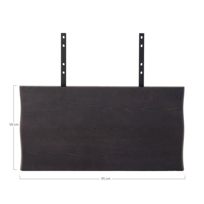 Set of two additional plates in black oak with a wavy edge