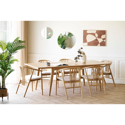 Darwin Dining table - Dining table, oak veneer, incl. an additional plate 180-230x90x75 cm