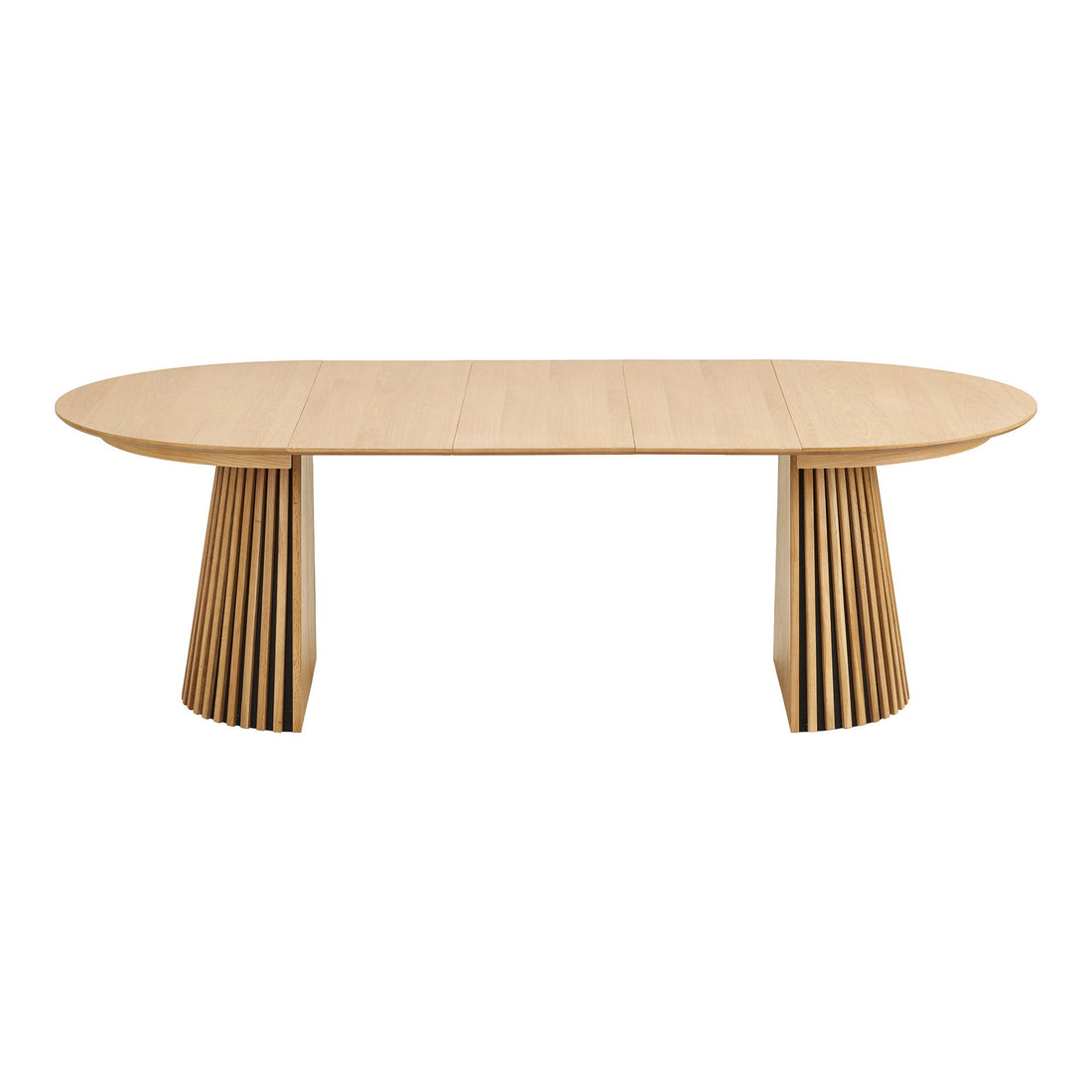 Osaka Dining table - Dining table, oak veneer, natural, incl. three additional plates ø120x120-160-200-240x75 cm