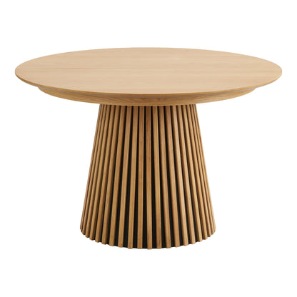 Osaka Dining table - Dining table, oak veneer, natural, incl. three additional plates ø120x120-160-200-240x75 cm