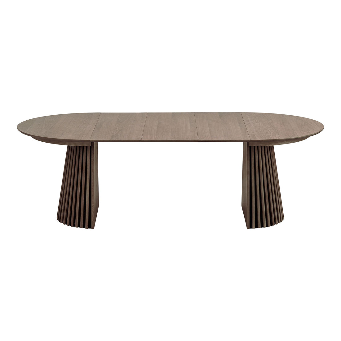 Osaka Dining table - Dining table, oak veneer, smoked, incl. three additional plates ø120x120-160-200-240x75 cm