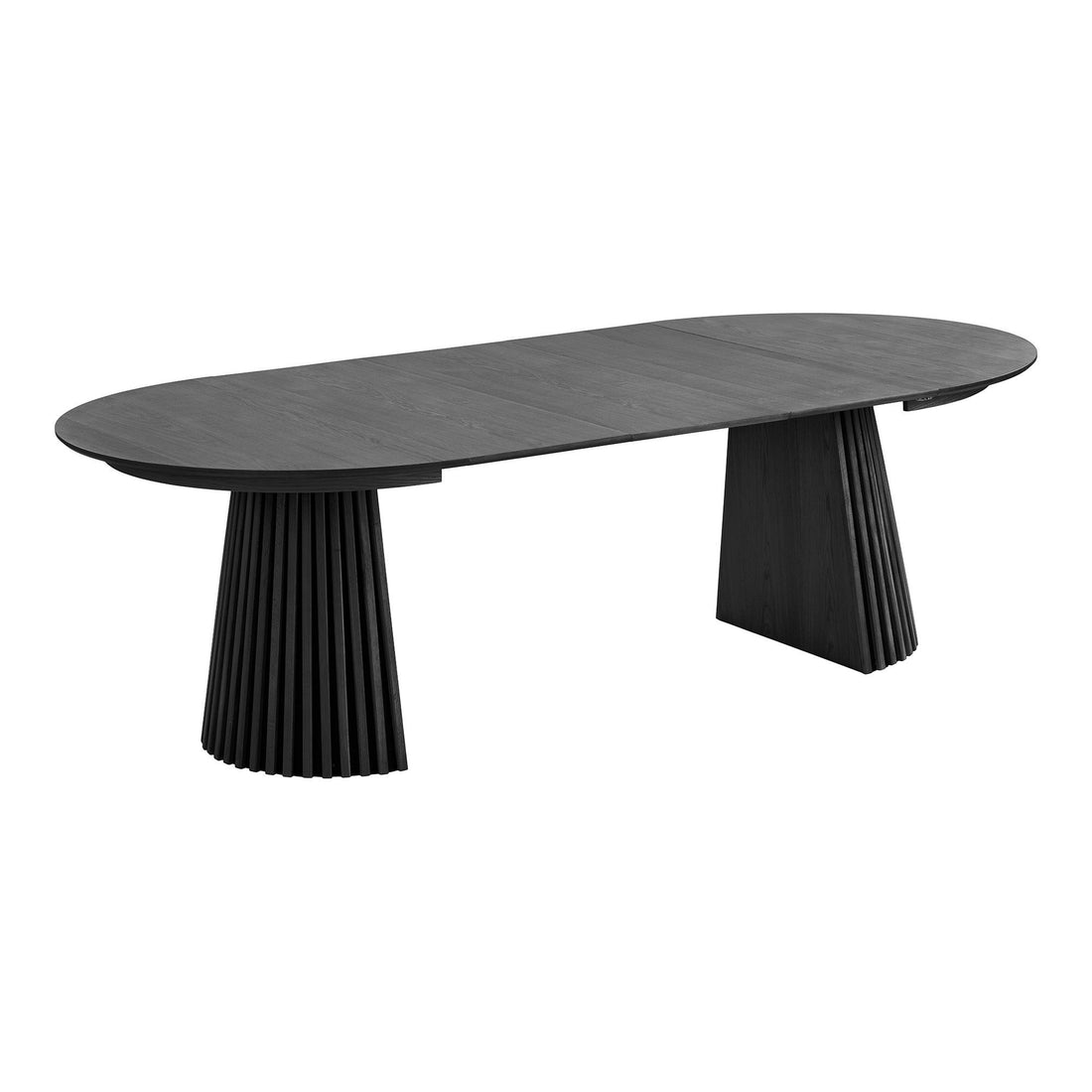 Osaka Dining Table - Dining Table, Oak Fines, Black, Incl. Three Supplementary Plates Ø120X120-160-200-240x75 cm