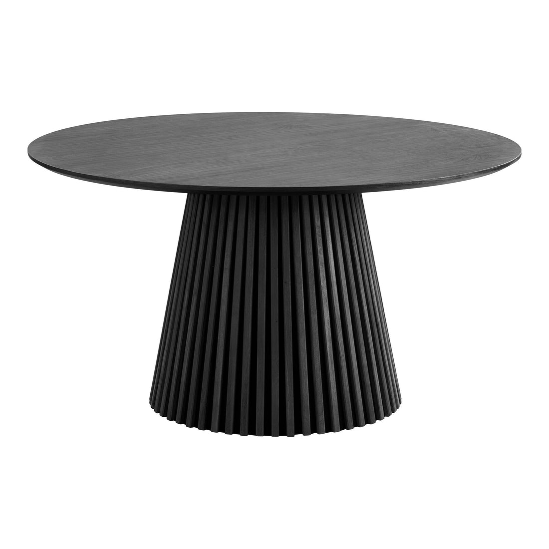 Osaka dining table - dining table, oak veneer, black Ø140x75 cm