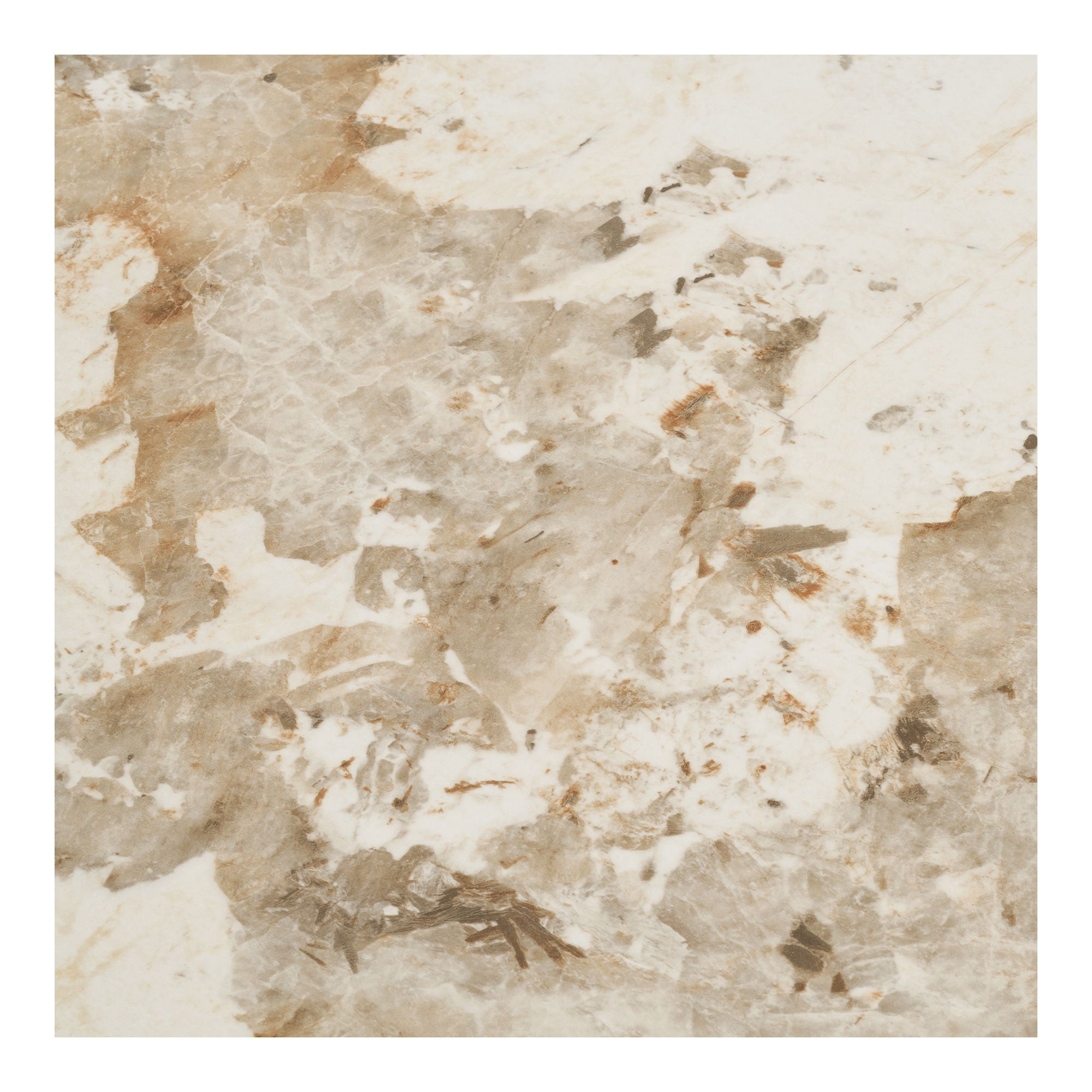 Athens Dining table - Dining table, ceramic table top, white, dark brown ø120x76 cm