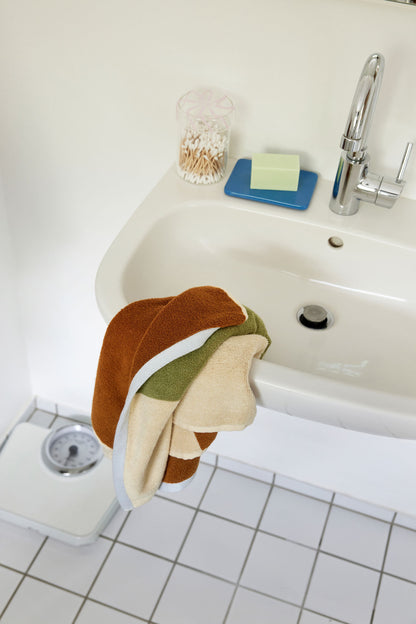 Hübsch Block Towel Small Brown/Multicolor