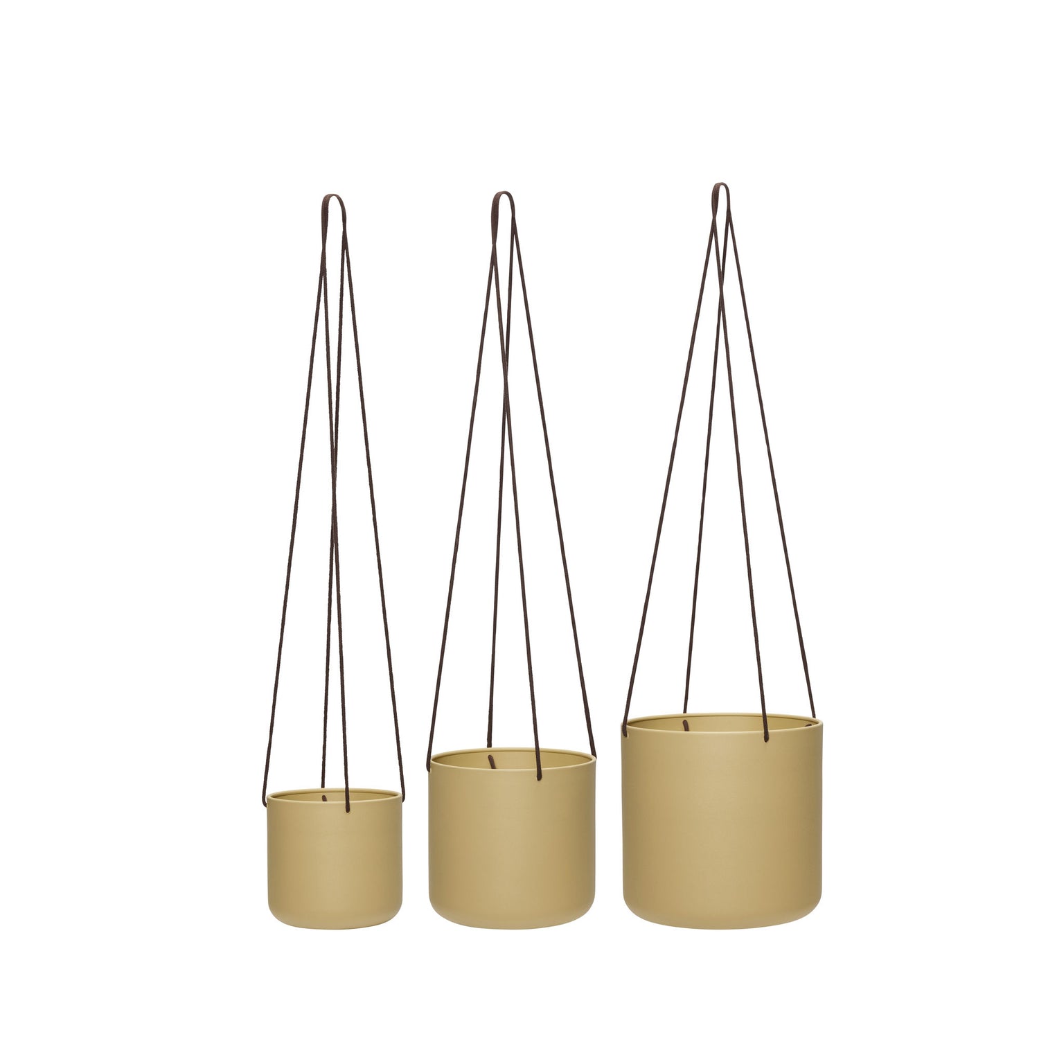 Bloom Hanging Potty Large Khaki (set of 3) - Ø17XH16, Ø21XH20, Ø25XH24CM